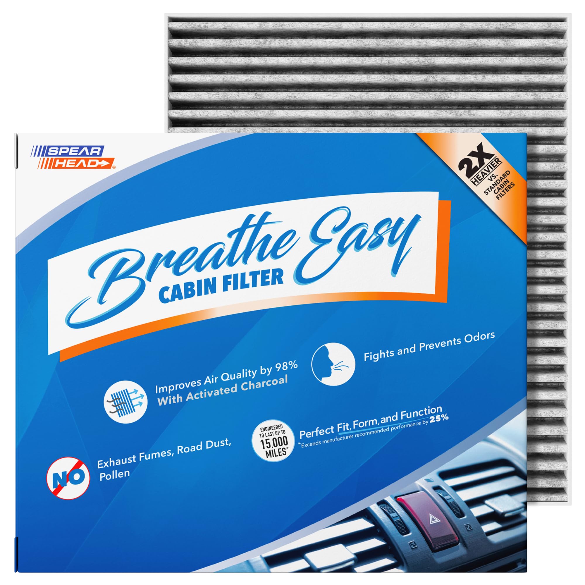 Spearhead Odor Defense Breathe Easy AC &amp; Heater Cabin Air Filter (BE-552)