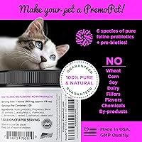 Vista 3 de Probiótico para gatos – 120 porciones – Premo Pet – Ayuda digestiva más prebióticos – Lo mejor para diarrea, vómitos, gases, afecciones de la piel