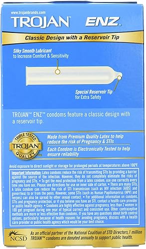 Miniatura 2 de Trojan Preservativos de látex lubricante premium ENZ - 12 unidades, paquete de 3