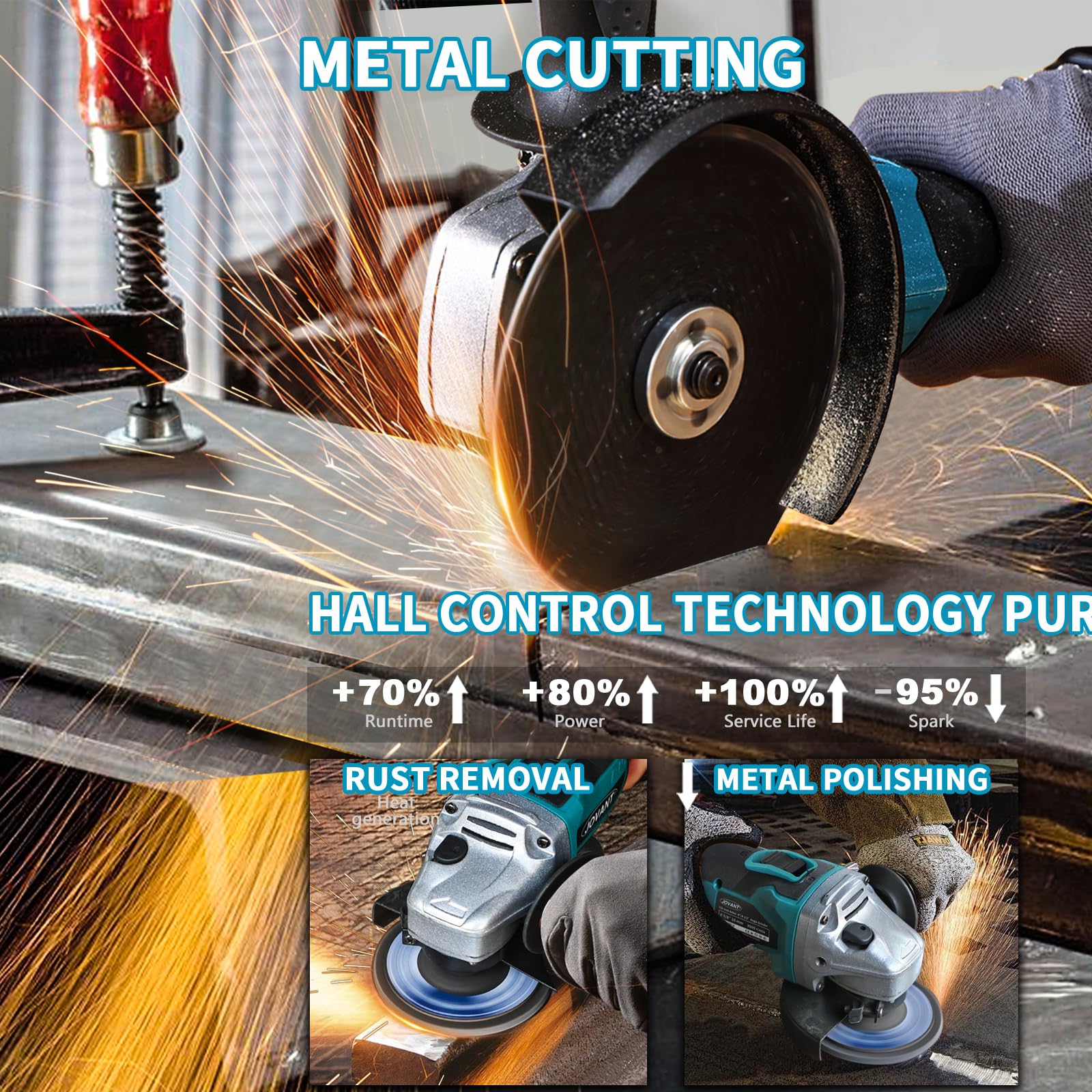 INGCO 20V Cordless Angle Grinder 125mm With Brushless Motor  Body Only  Electric Grinder Tools 8500rpm Brushless Cut Off Tool M14 Cagli201258