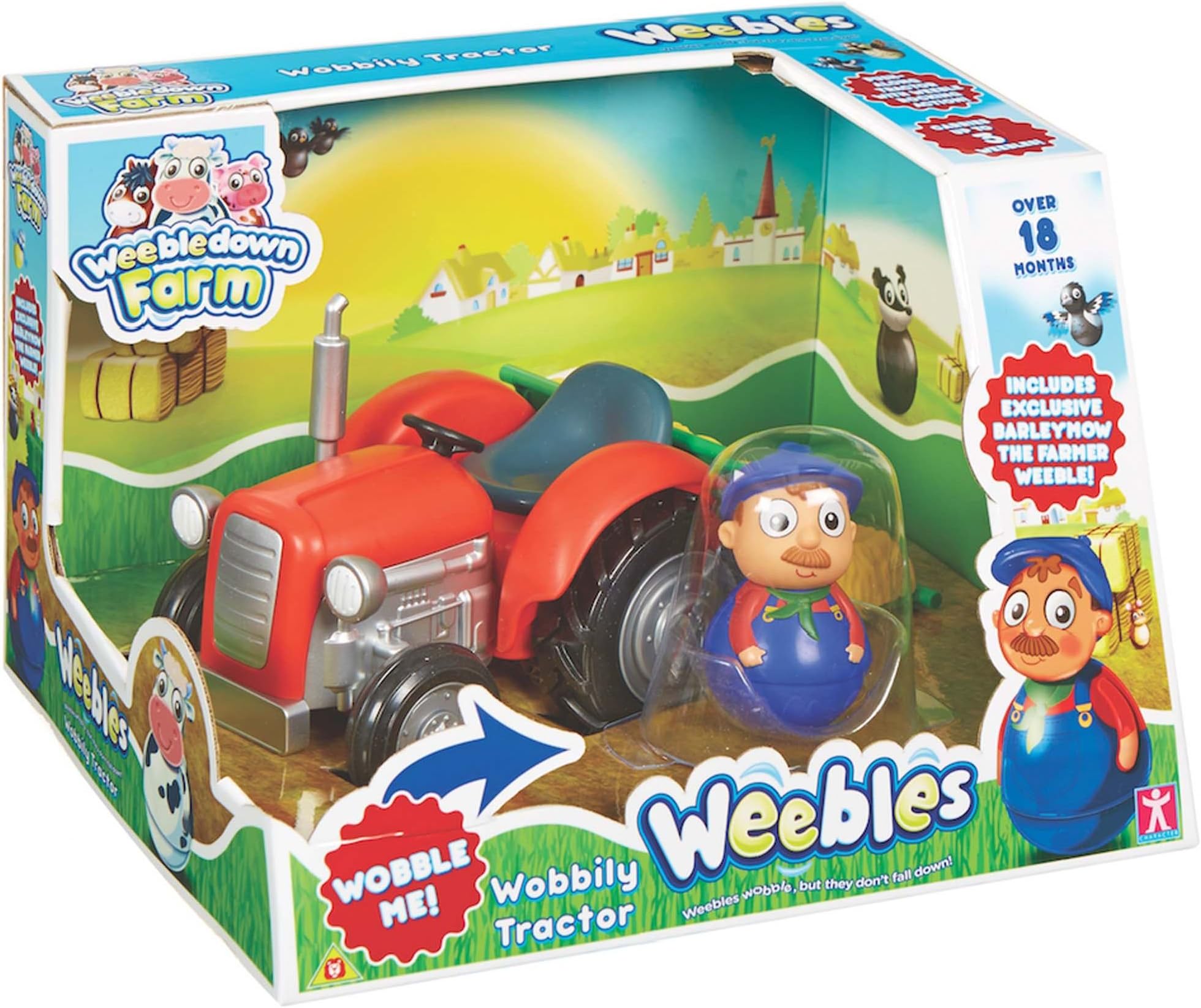 Character Options Kids Weebledown Farm Wobbily Tractor And Farmer