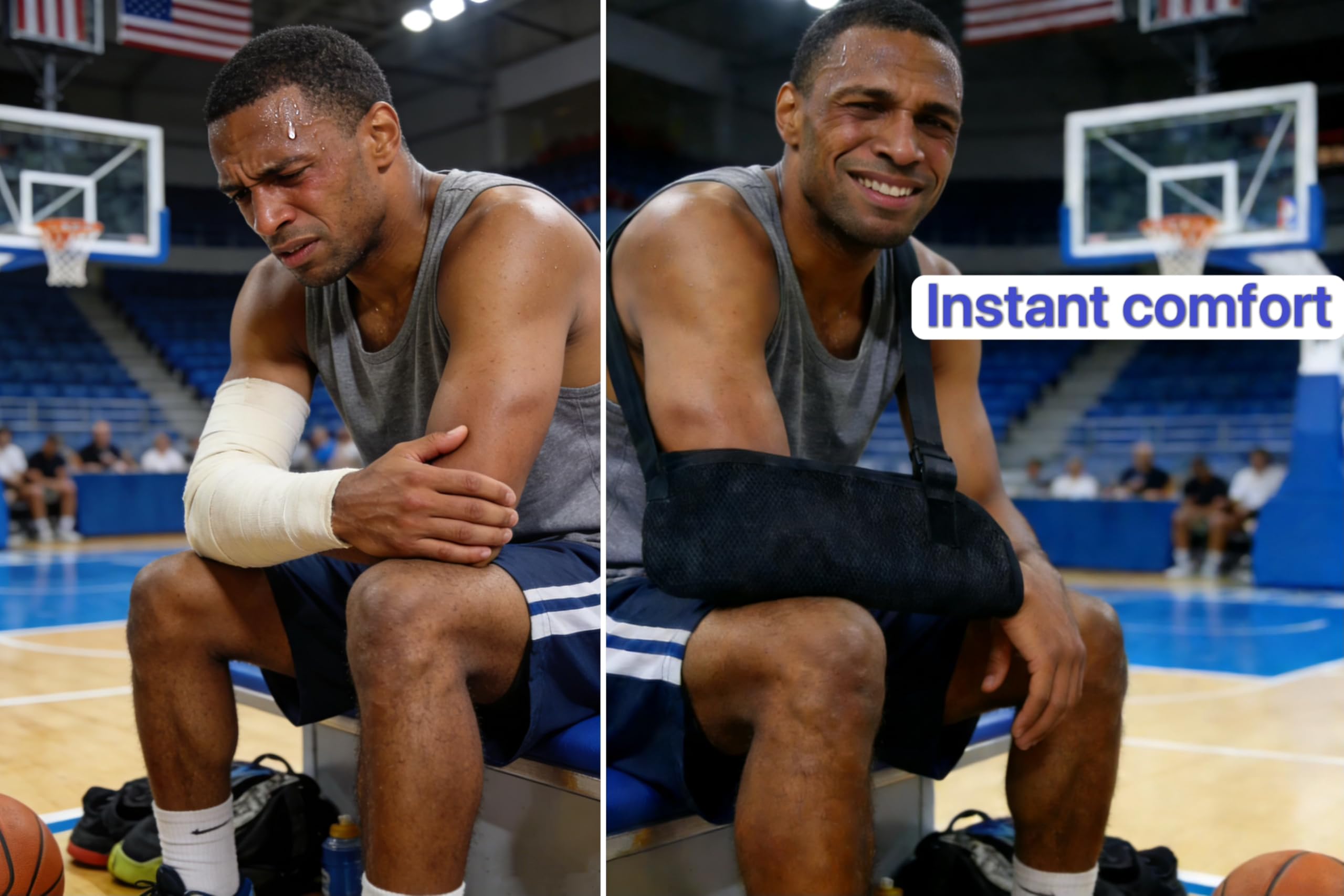Immobilizzatore per braccio-spalla: supporto per polsino dei rotatori. Fascia medica per strappi a spalla, clavicola e gomito, fratture, lussazioni, rotture e lesioni post-operatorie. Unisex