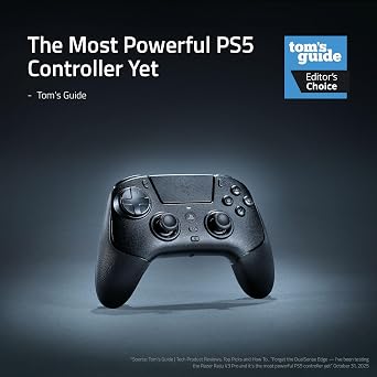 Razer Raiju V3 Pro - Wireless e-sports controller for PlayStation 5 & PC - 4 removable buttons & 2 claw grip bumpers - TMR analogue sticks - Pro HyperTrigger - Mecha-Tactile buttons | Black