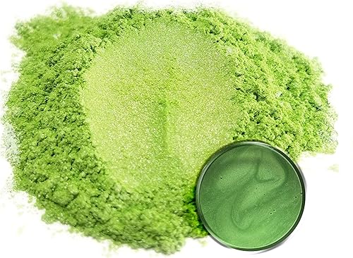 Miniatura 7 de Eye Candy Pigmento en polvo de mica prémium "té verde" (1.76 onzas), aditivo multiusos para manualidades y manualidades  carpintería, bombas de
