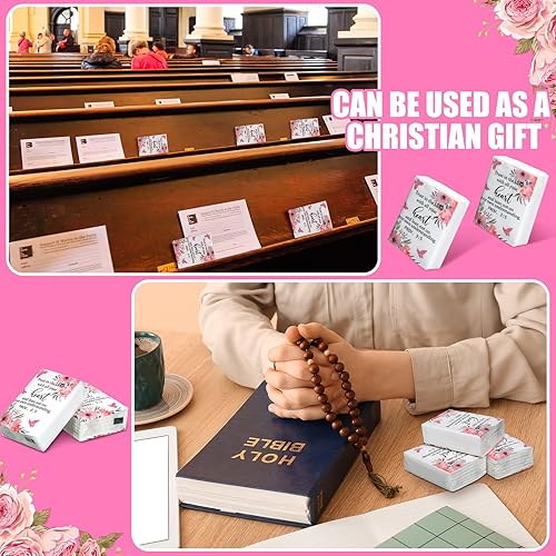 Miniatura 4 de Seajan Paquete de 120 pañuelos de tamaño de viaje bíblicos a granel de 4 capas cristiano con versículo de la Biblia, mini pañuelo facial, pequeño