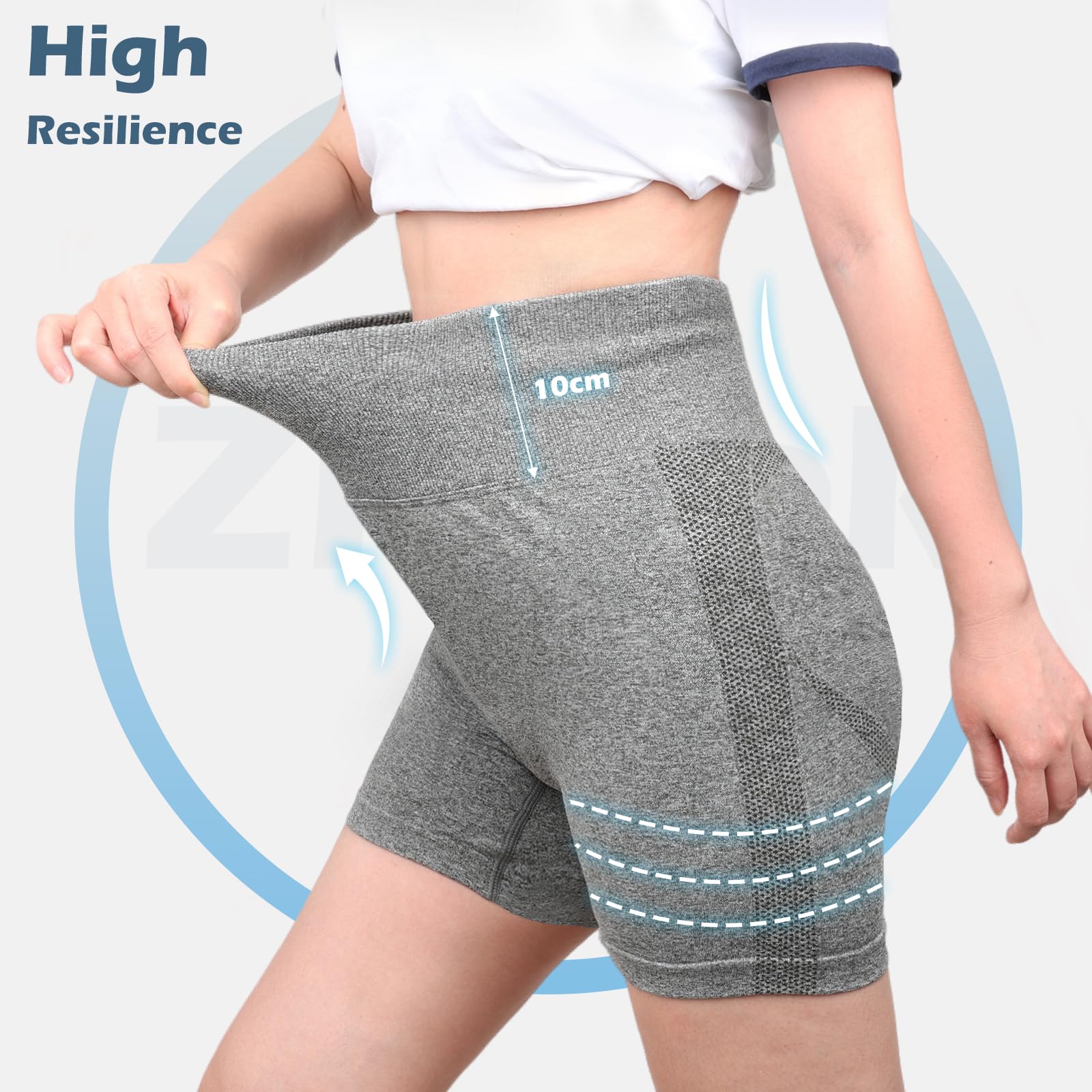 Zhiaek Pantaloncini Palestra Donna Push Up Booty Shorts Donna Sportivi Vita Alta Leggins Corti Donna Collant Estivi Yoga Fitness Allenamento Jogging