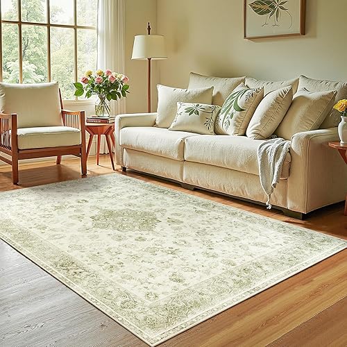 Vista 67 de jinchan Alfombra de pasillo lavable de 2 x 10 pulgadas, estilo vintage, envejecida, para interiores, delgada, tradicional, con estampado floral