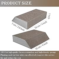 Vista 2 de Paquete de 6 esponjas de lijado, surtido de bloques de lijado de grano 100, lavables y reutilizables para paneles de yeso de madera, metal