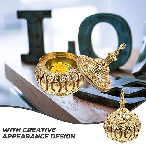 Miniatura 5 de DOITOOL Quemador de incienso de resina, incensario de incienso, quemador de Bakhoor, quemador de incienso de carbón, quemador de incienso para yoga,