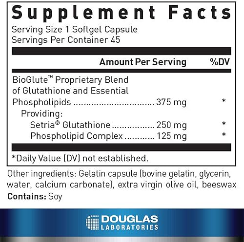 Miniatura 2 de Douglas Laboratories Glutatión liposomal  Apoya las defensas antioxidantes y la desintoxicación  45 cápsulas de cápsula blanda