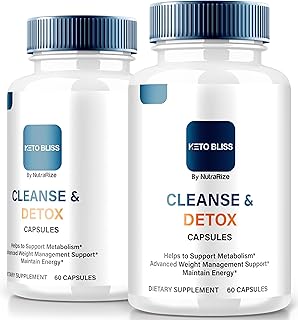 (2 Pack) Keto Bliss, KetoBliss Cleanse and Detox Support, Keto Bliss for Advanced Weight Loss, All-Natural Keto Capsules, Bliss Keto Vitamin Pills, Official 500mg KetoBliss Reviews (120 Capsules)