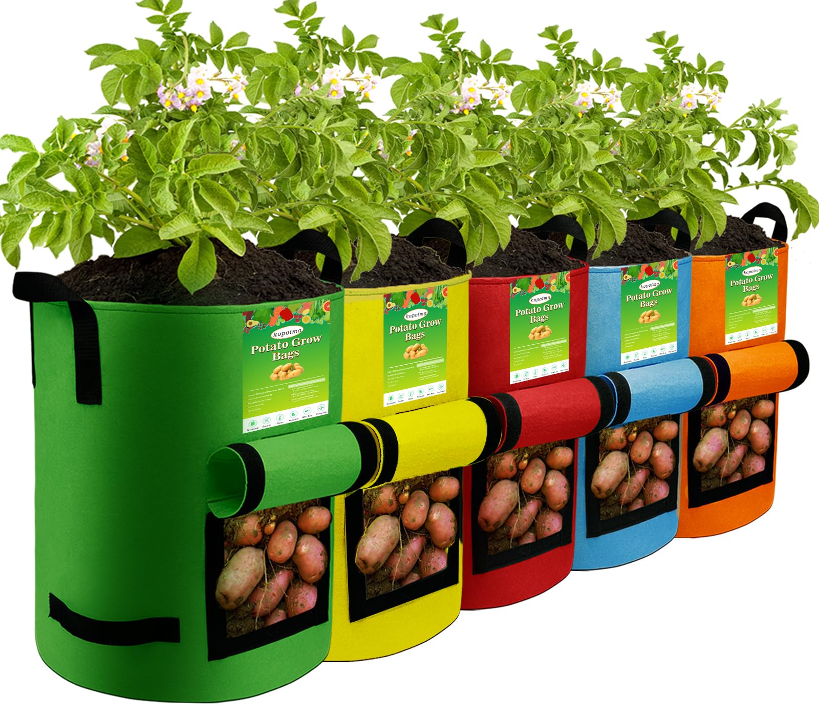 kopotma Potato Grow Bags with Flap