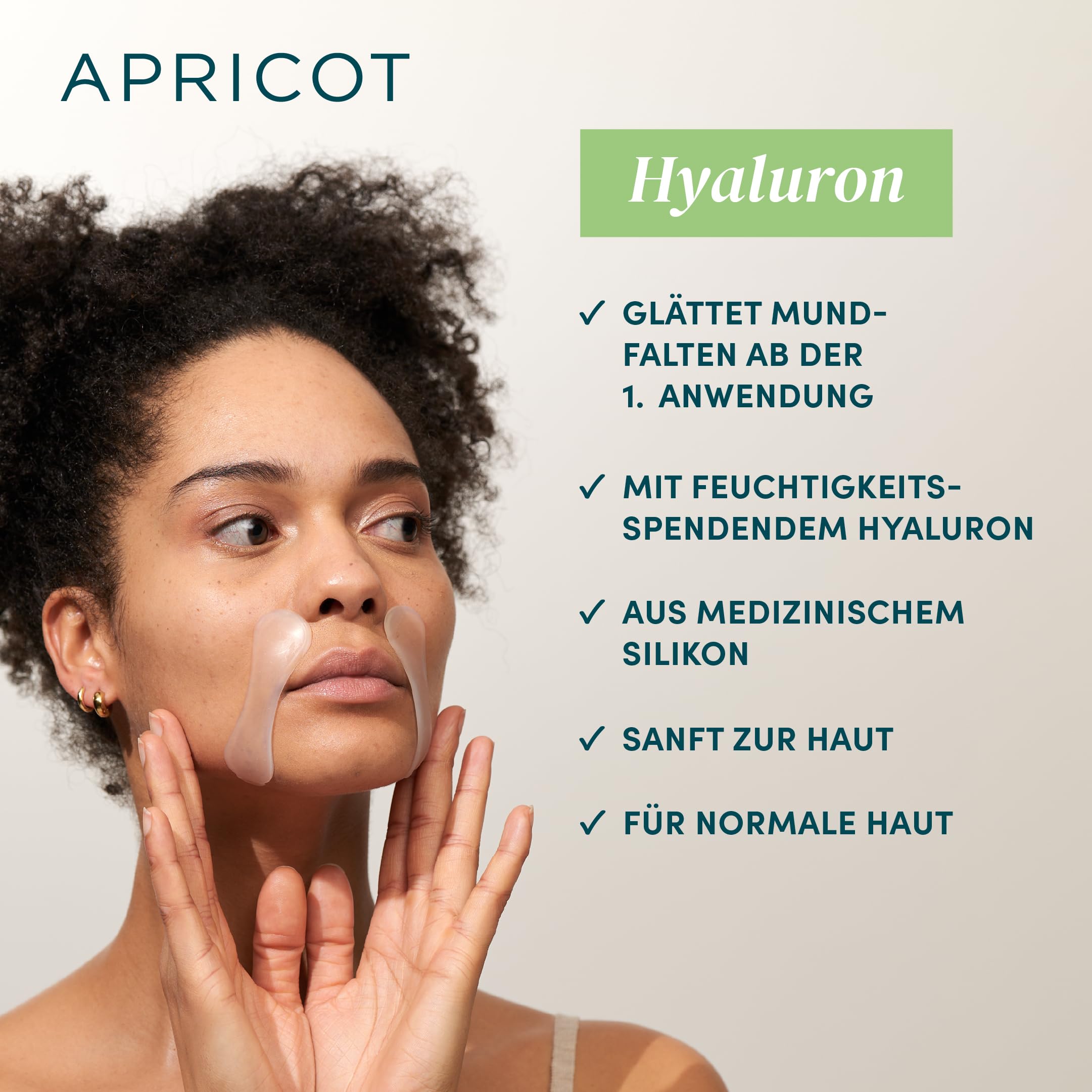 APRICOT - Cuscinetti pieghevoli in silicone medico con acido ialuronico a basso peso molecolare – Riutilizzabili fino a 30 volte, dermatologicamente confermato, vegano e senza sperimentazione su