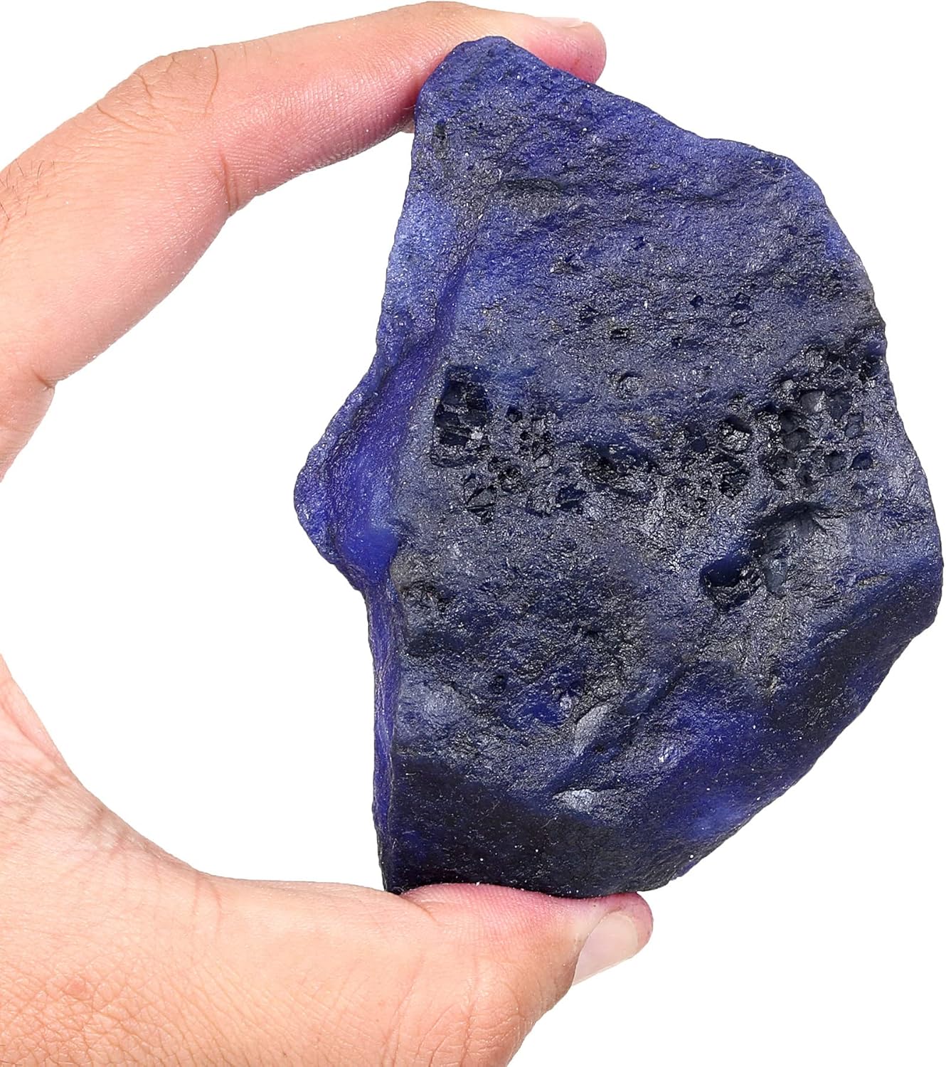 REAL-GEMS 1600 Ct Natural Raw Blue Sapphire Raw Loose Gemstone for Jewelry Making and Healing Crystal Energy Decor Display