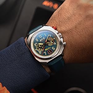 Amazon.com: AVI-8 Men's 41mm Bell X-1 Machbuster Chronograph