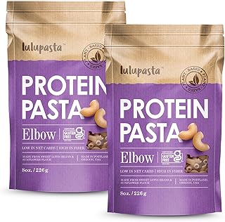 High Protein Pasta, 19g, Made with Lupin Flour & Sunflower Flour, 4g Net Carb, Gluten Free, Keto Pasta, Low Carb Pasta, Lu...