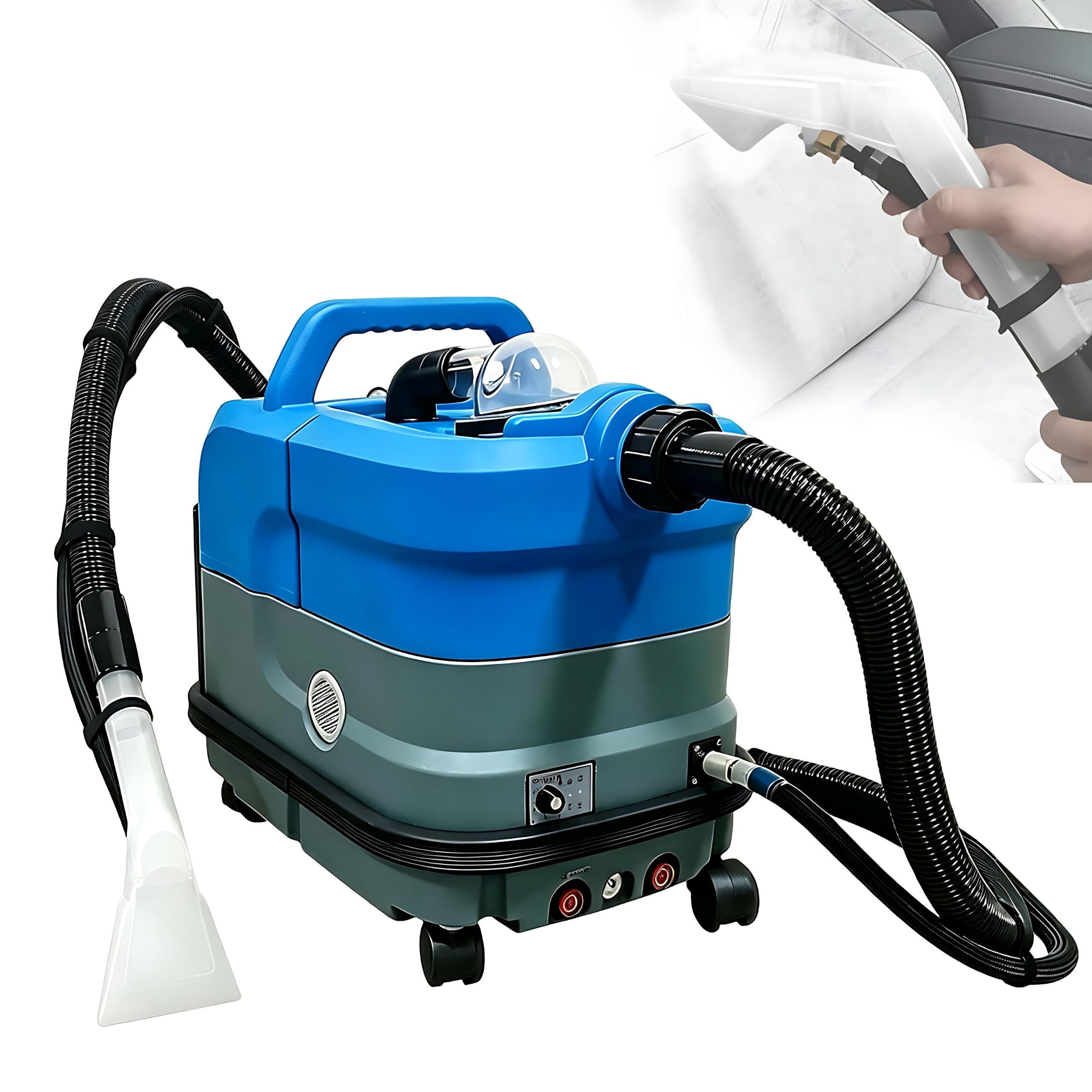 Lavamoquette Estrattore 2500W, 24kPa, Ruote mobili