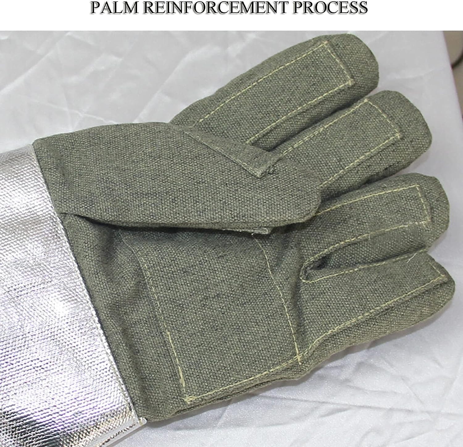 PIWINE Gartenhandschuhe, schnittfeste Handschuhe, feuerfeste Handschuhe, Schweißhandschuhe, bissfeste Handschuhe, Isolierhandschuhe aus Aluminiumfolie for Metallurgie, Herd, Grill und andere Zwecke