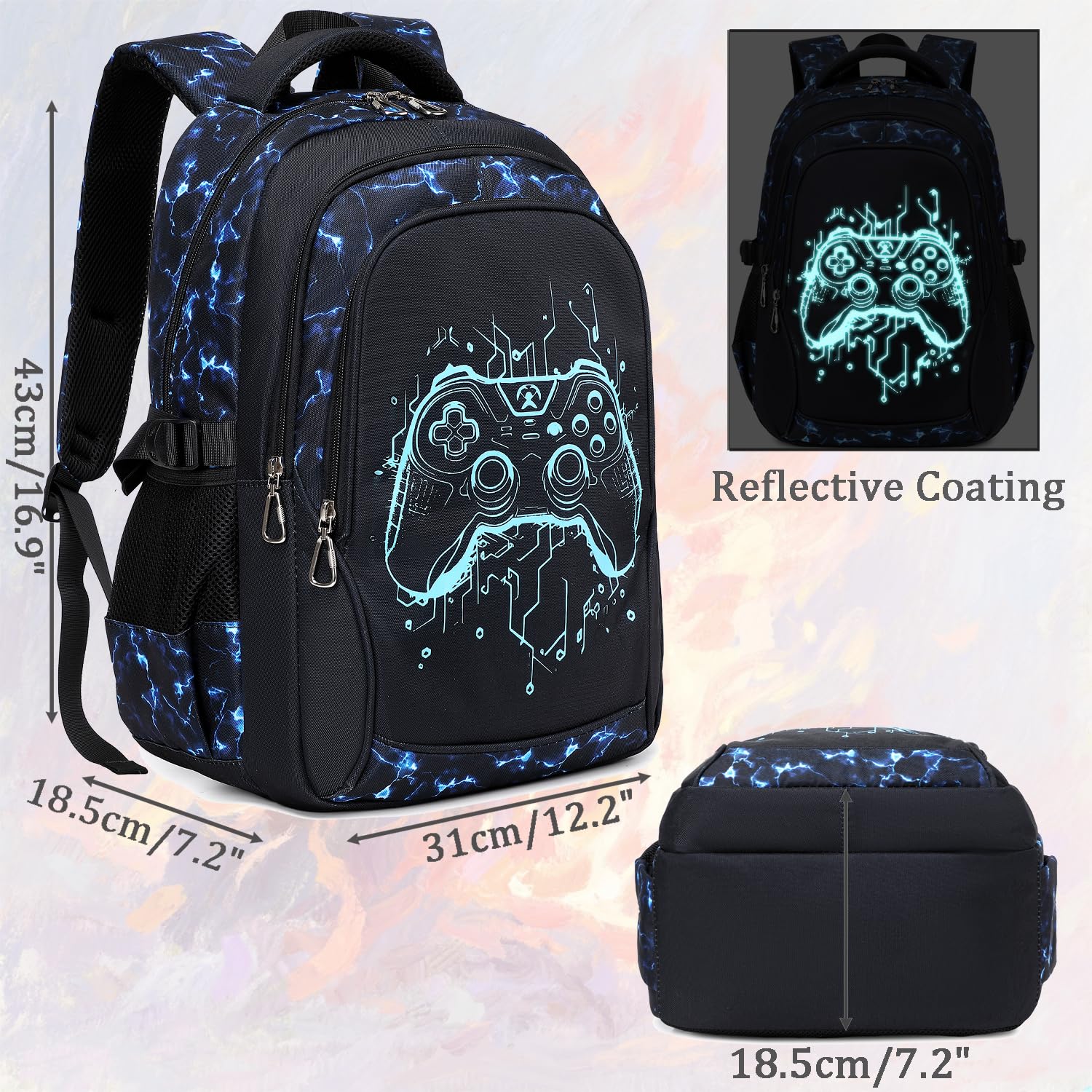 Kimwadalh Mochilas Niños Adolescentes Mochila Escolare Niño Primaria y Secundaria de Bolsas Escolares para la Escuela, Viajar, Senderismo