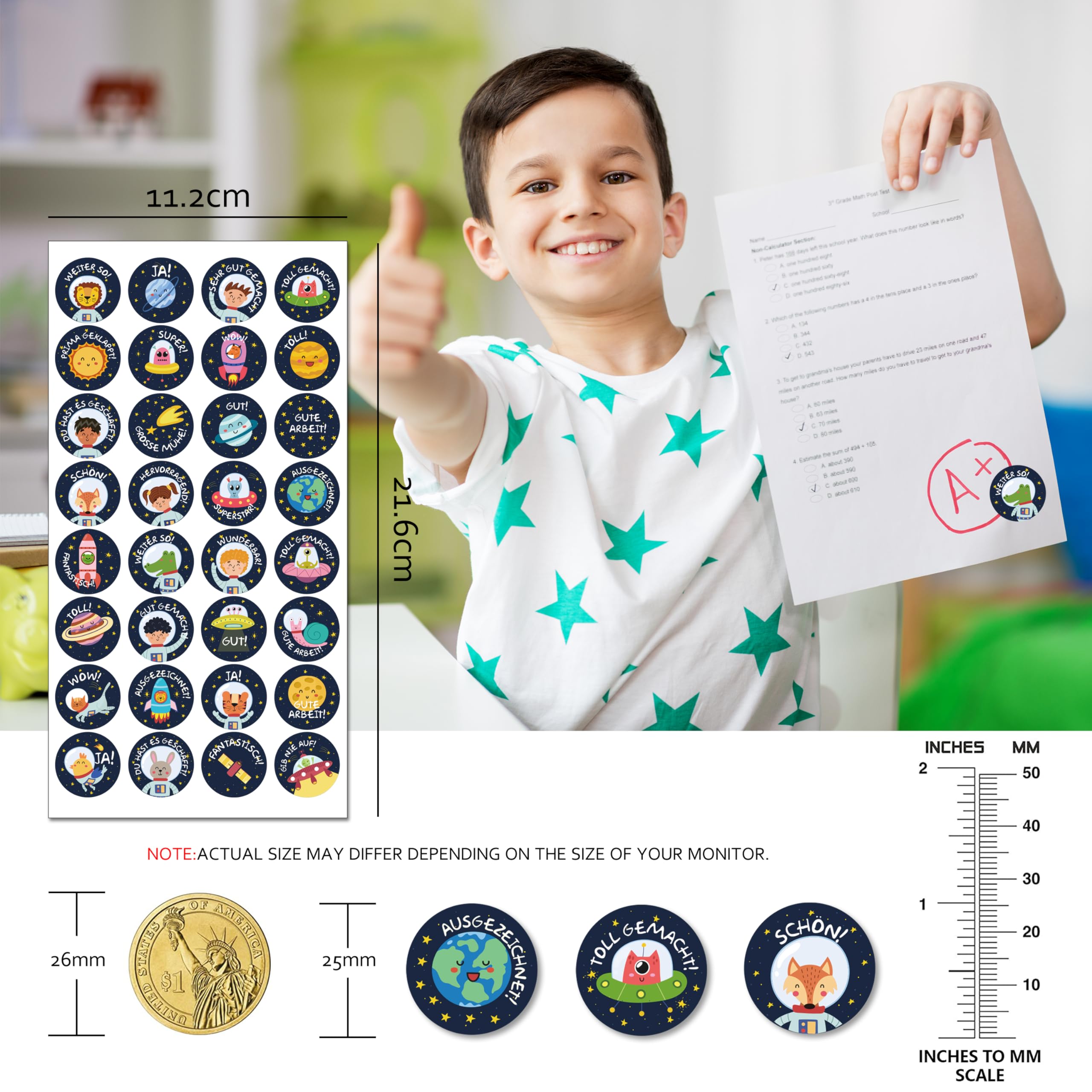 1000 Stück Mini-Tier-Aufkleber – 16 Designs, 2,5 Cm, Belohnungsaufkleber Für Kinder