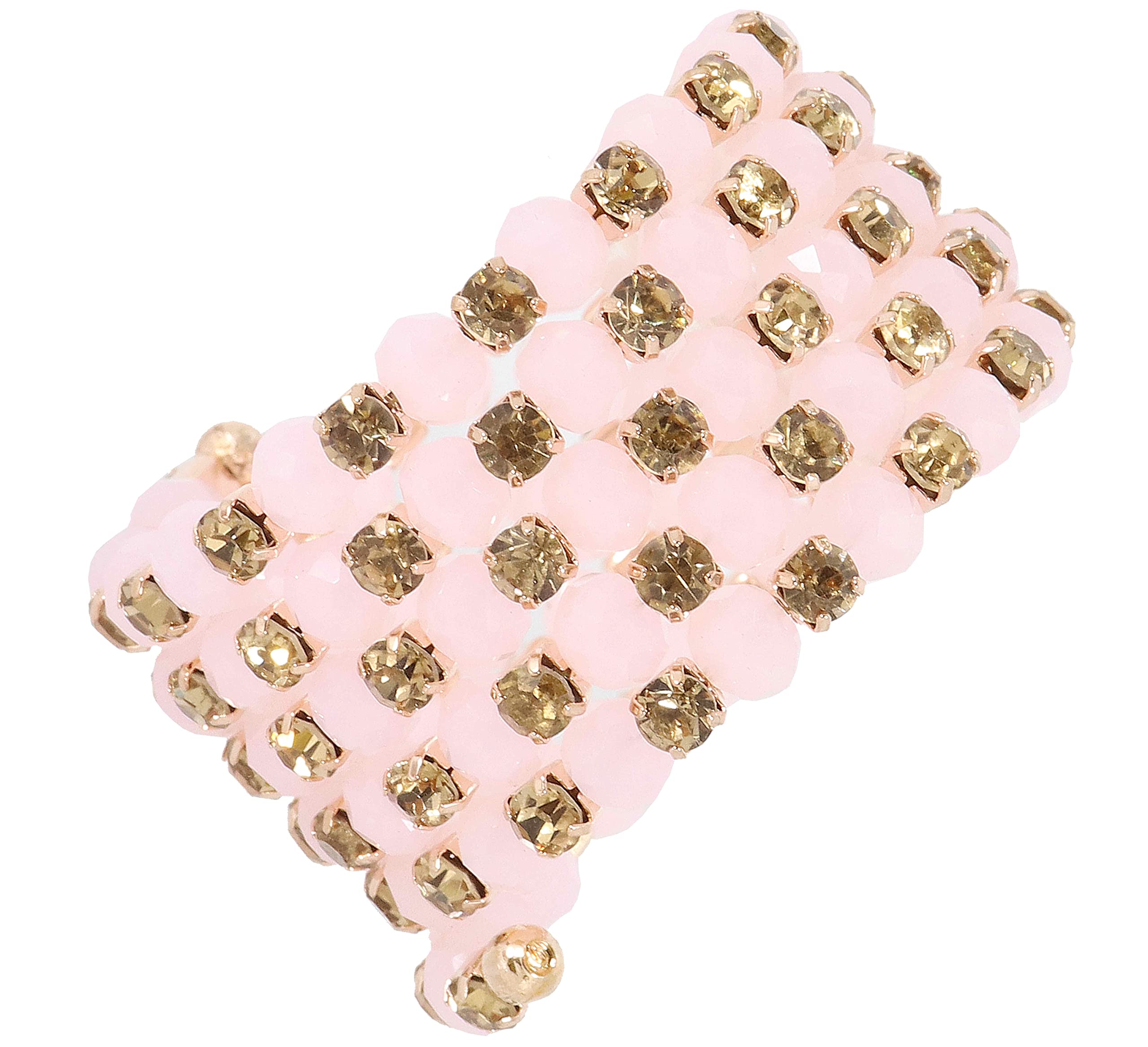 NMII Acrylic with Golden Diamond Stone & Pearls Free-Size Crystal Bracelet For Women & Girls | Stylish Bracelet For Girls | Beads Bracelet | Golden Bracelet | Fashion Jewellery-(Bracelet_15-Pink) (B09SWGMP3H) Amazon Price History, Amazon Price Tracker