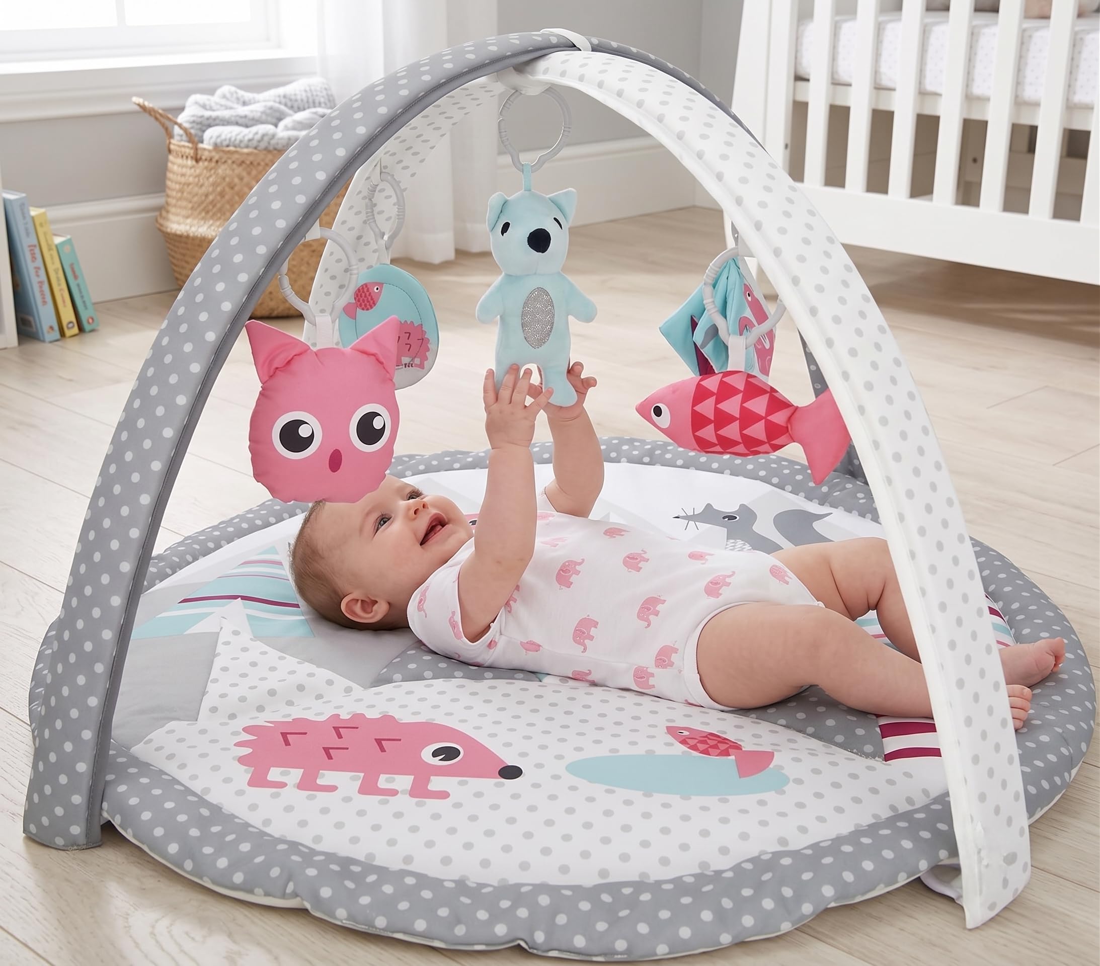 LADIDA Transat pour Bébé avec Musique et Vibrations, Thème Espace Bleu, 0-6 Mois jusqu'à 9 kg, Balancelle Électrique Portable