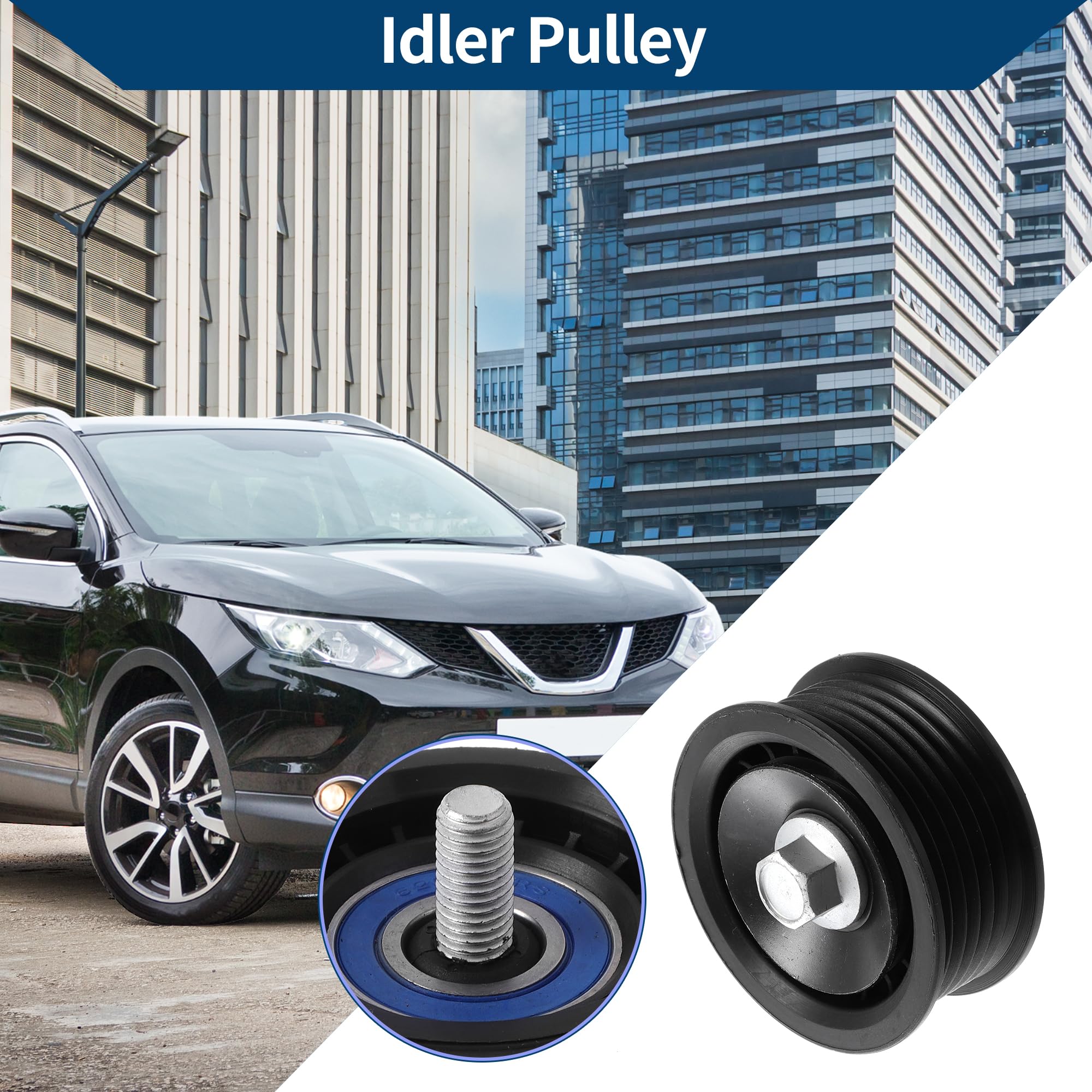 Puleggia Folli Cinghia di Trasmissione No.2528825001 per Hyundai Tucson 2010-2015 per Kia Sorento 2014-2015 Puleggia Tendicinghia Folli 1 Pezzo