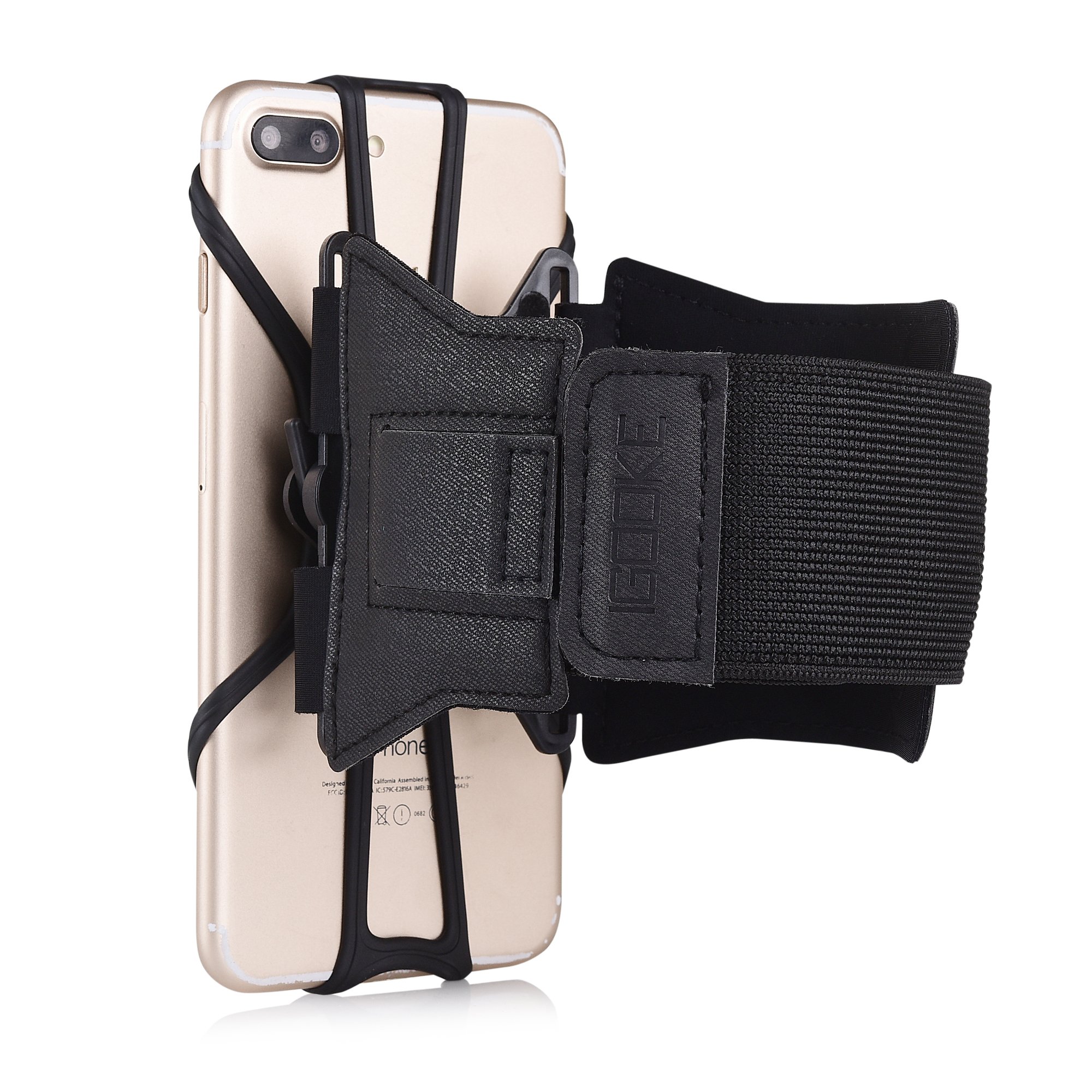 igooke Universal Running Armband for iPhone Xs Max XR XS X 7 7 Plus 8 8 Plus, Galaxy Note 9 S9 Plus S10 Plus S10e Google Pixel, LG K20 G5 Stylo Aristo, HTC U11, Moto G5 Compatible with Mobile Case