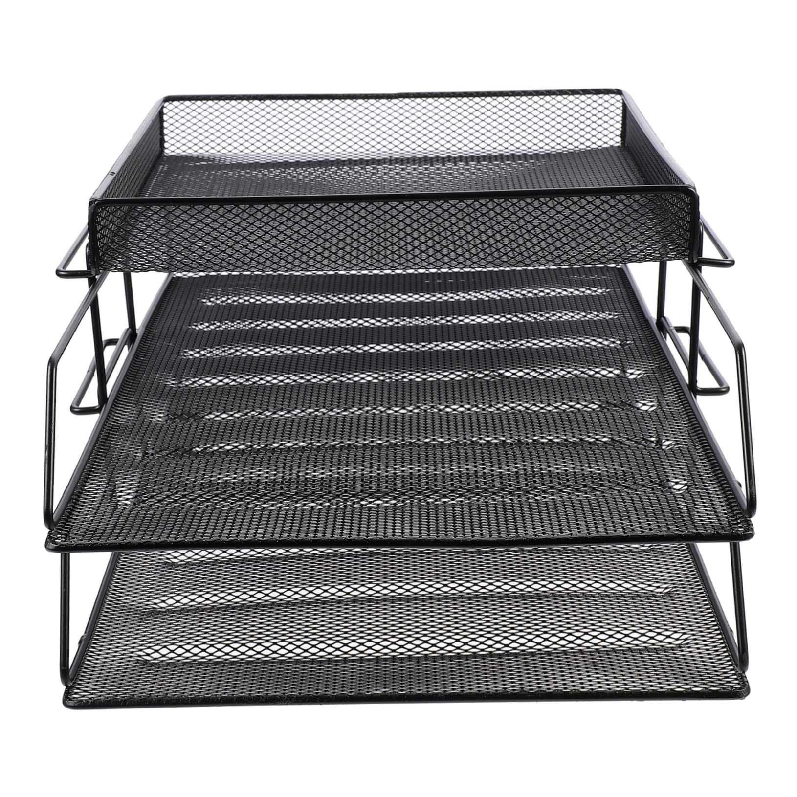 HOMSFOU 1Pc Detachable File Organizer Rack Document Storage Shelf for Office Use Design for Papers Folders Magazines Easy to Clean and Efficiency Black