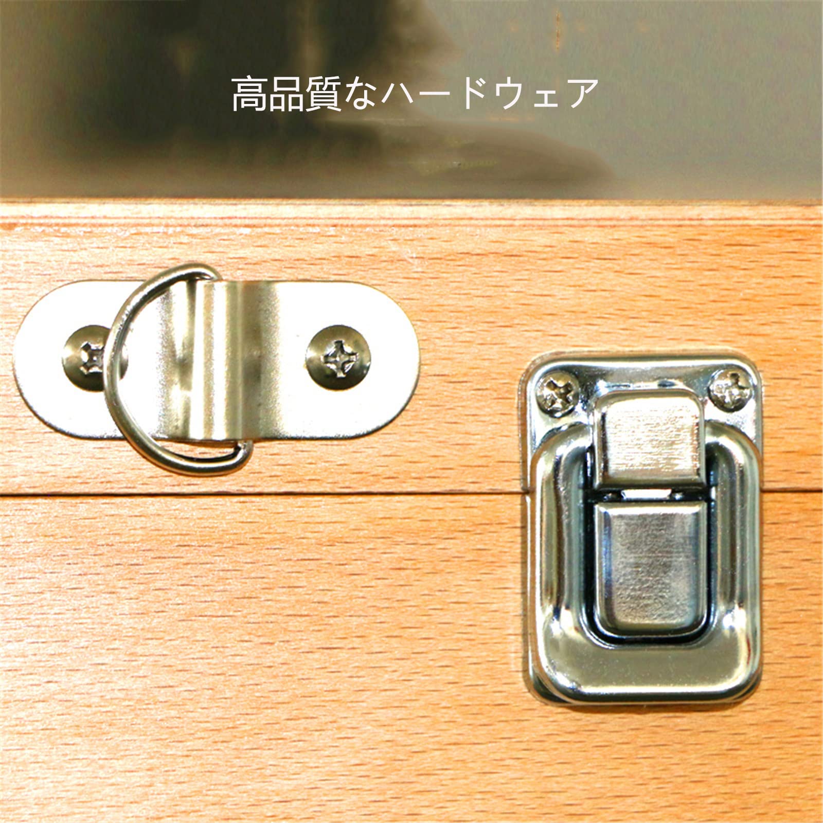 木製油絵画用ケース　職人手製　三脚付き 木製油絵画用ケース 職人手製 三脚付き