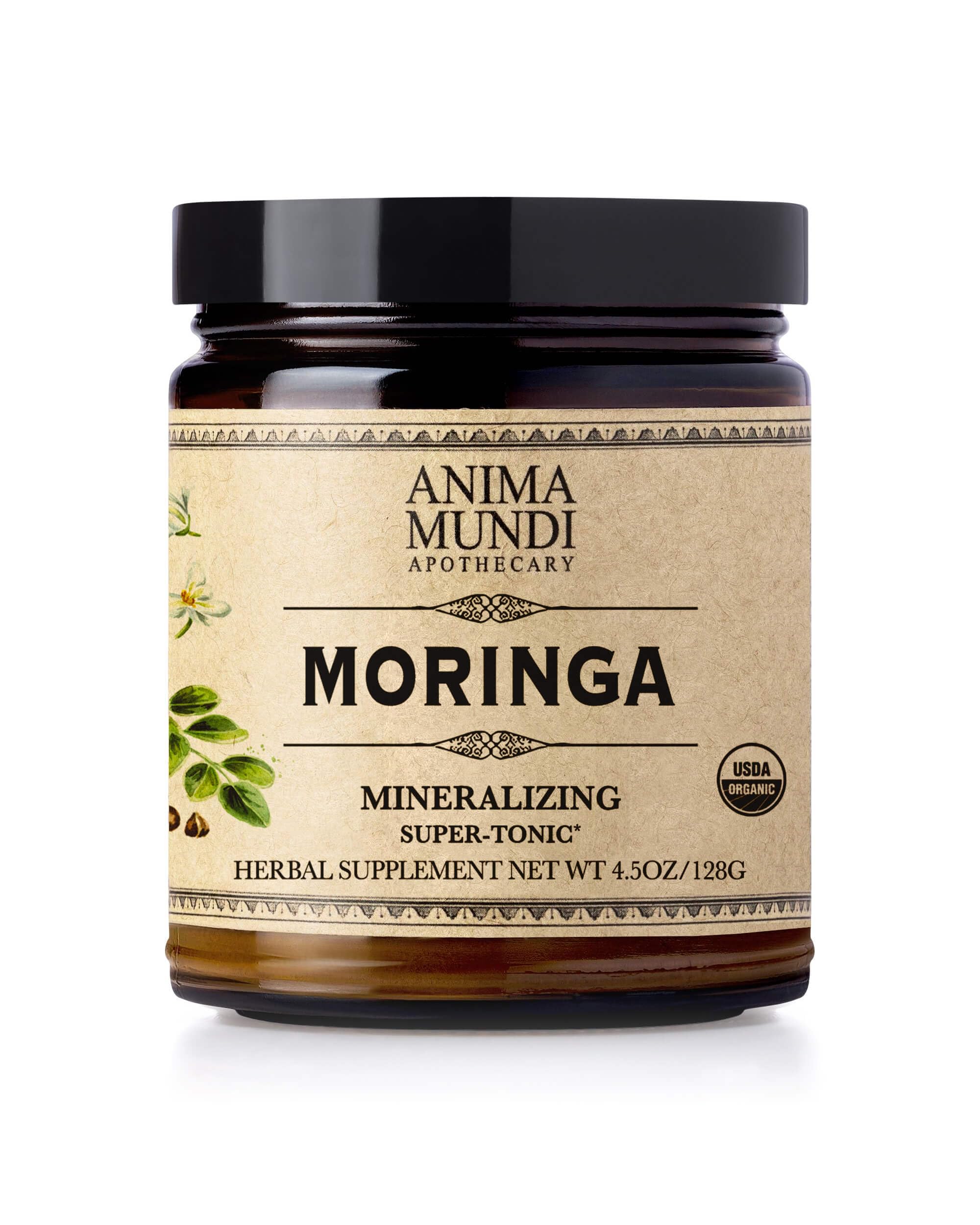 Moringa Leaf Powder - Pure Organic Rainforest Superfood - Energy Support Supplement, Natural & Non-GMO Green Powder (6oz / 170g)