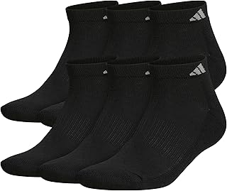 adidas mens Athletic Cushioned Low Cut Ankle Socks (6-pair Pack)