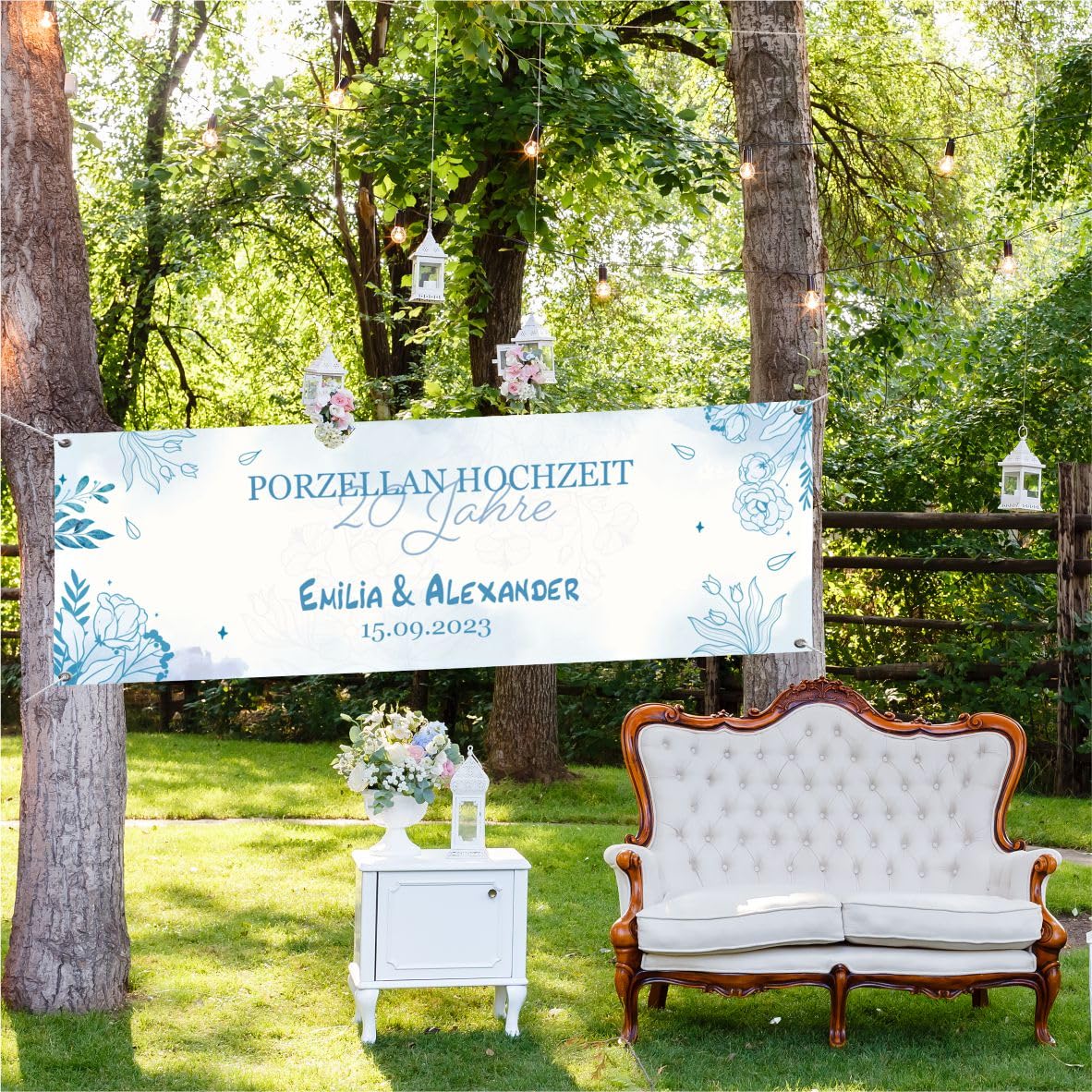 Personalisiertes Hochzeitsbanner – Mit Foto, Namen & Datum, 24 X 71 Zoll, Für Jubiläum & Feier