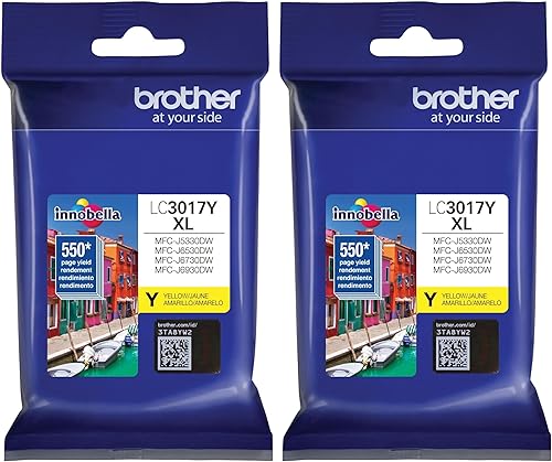 Brother LC3017Y Cartucho de tinta amarillo de alto rendimiento (paquete de 2)