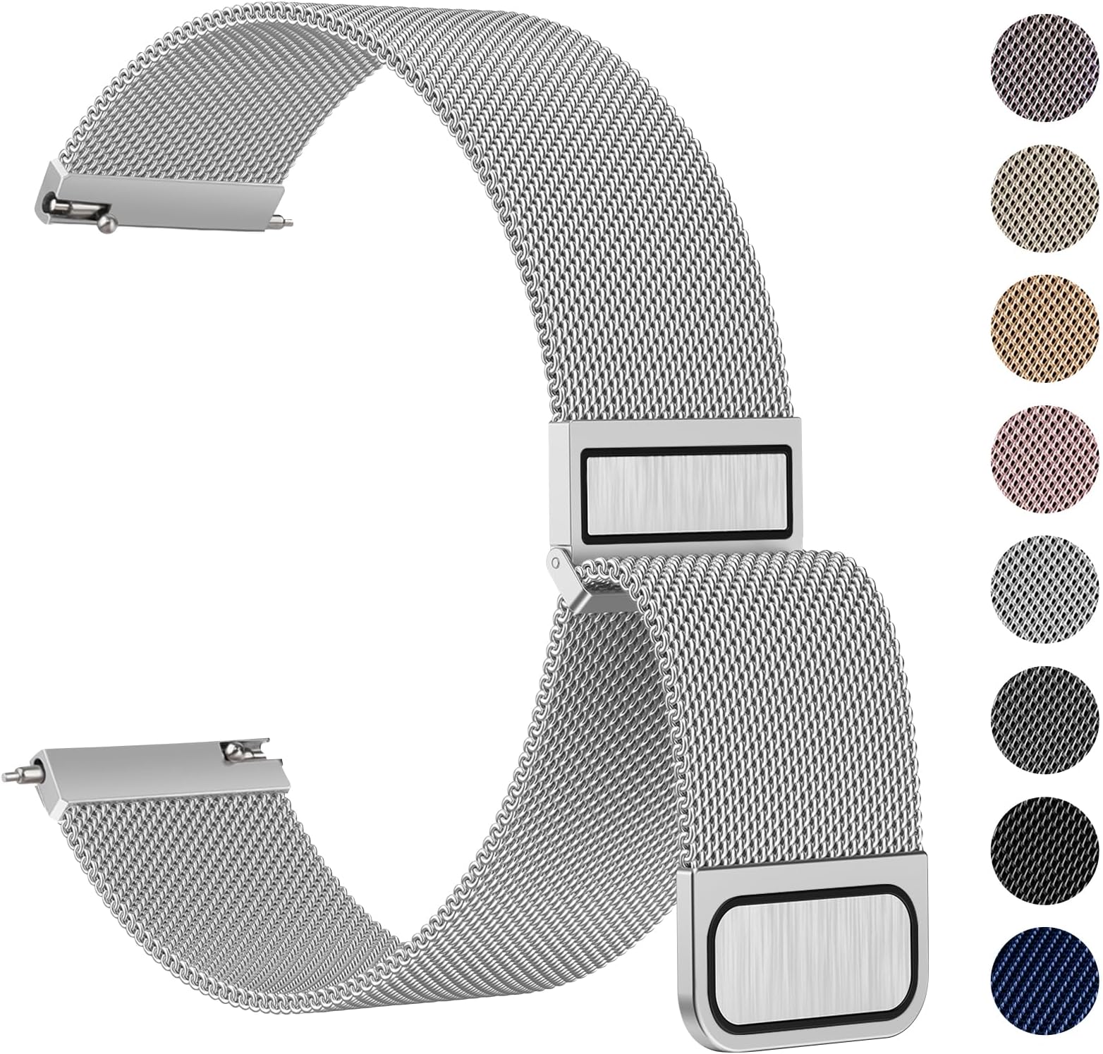 20mm 22mm Watch Bands Stainless Steel Metal Quick Release Replacement Wristband Straps for Men Women