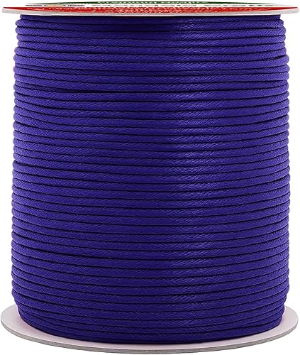 Miniatura 51 de Cuerda Mandala Crafts 0.03 pulgadas 109 yardas para hacer joyería, artesanía, macramé, cuerda de algodón encerado