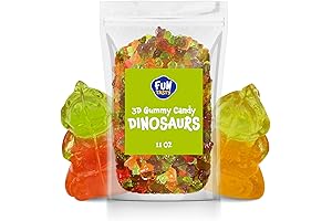 Gummy Dinosaurs Candy: Scrumptious Fruit Flavors in 3D Dino Shapes (11-Ounce Pack)