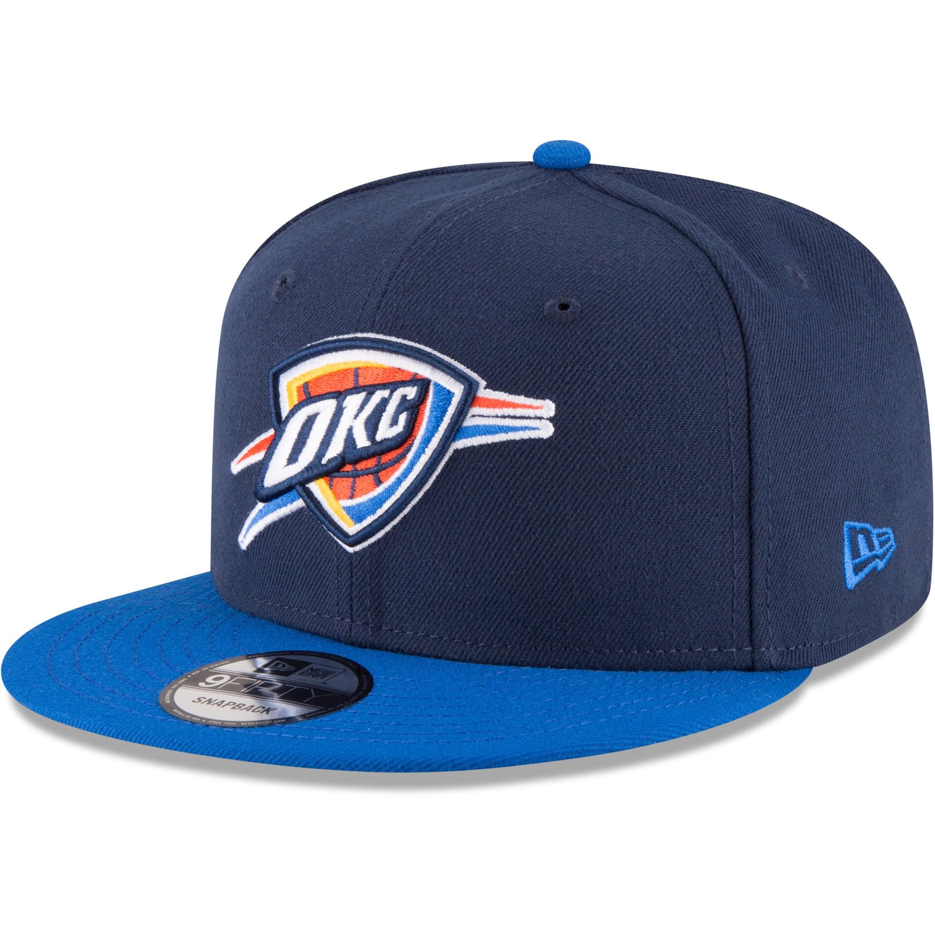 New Era NBA 2-Tone 9FIFTY Adjustable Snapback Hat Cap One Size Fits All, Oklahoma City Thunder, One size
