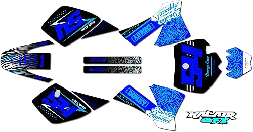 Kalair GFX Kit de gráficos para Ktm SX50 2002-2008 Fatality Series Blue 21 Mil - Dirt pit bike pegatinas motocross racing accesorios sin plástico