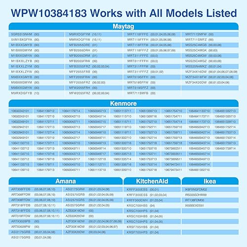 Miniatura 7 de WPW10384183 W10384183 - Termistor para refrigerador - Piezas de repuesto compatibles con Whirlpool Kenmore, 2118228 Congelador Sensor de temperatura