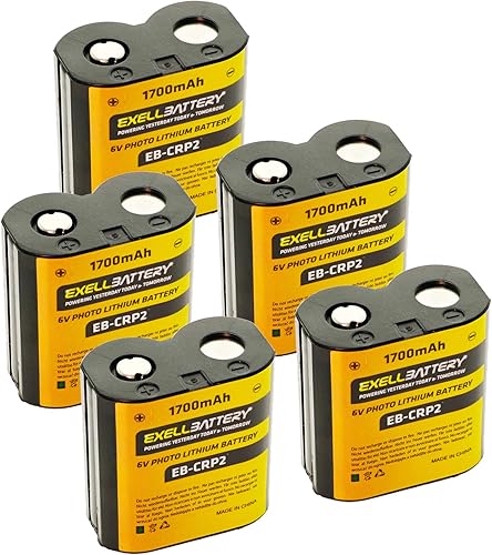 EXELL CR-P2 6V 1700mAh (la más alta capacidad del mercado) batería de litio de foto sustituye a CRP2S, CR-P2, CR-P2S, DL223A, DLCRP2, EL223AP,