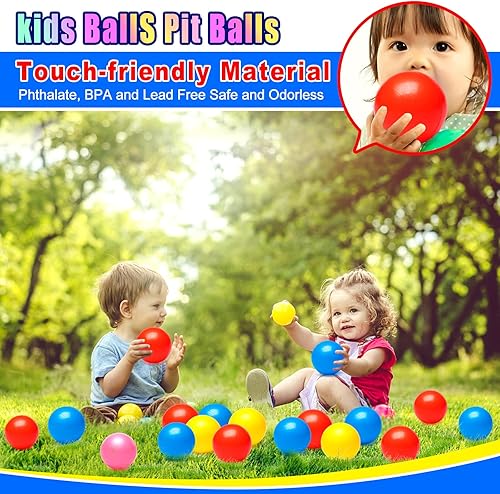 Miniatura 4 de Pelotas para bebés y niños pequeños, sin ftalatos, sin BPA, plástico a prueba de aplastamiento, bolas multicolor en juguetes de juego reutilizables