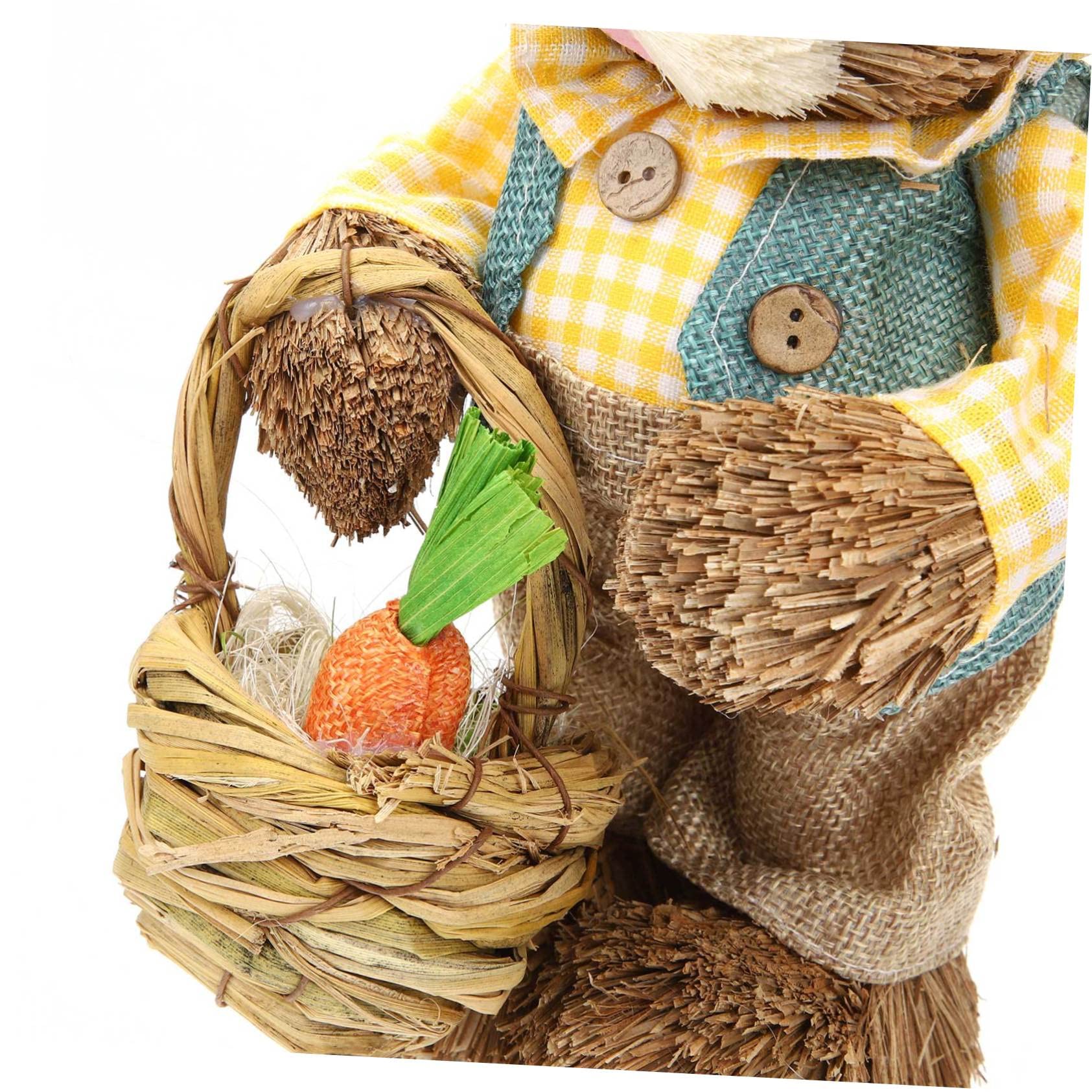 STOBAZA 4pezzi Statuette Di Coniglio Intrecciate Decorazioni Da Giardino Per Casa Stile Cartoon Per Pasqua e Decorazioni Festive