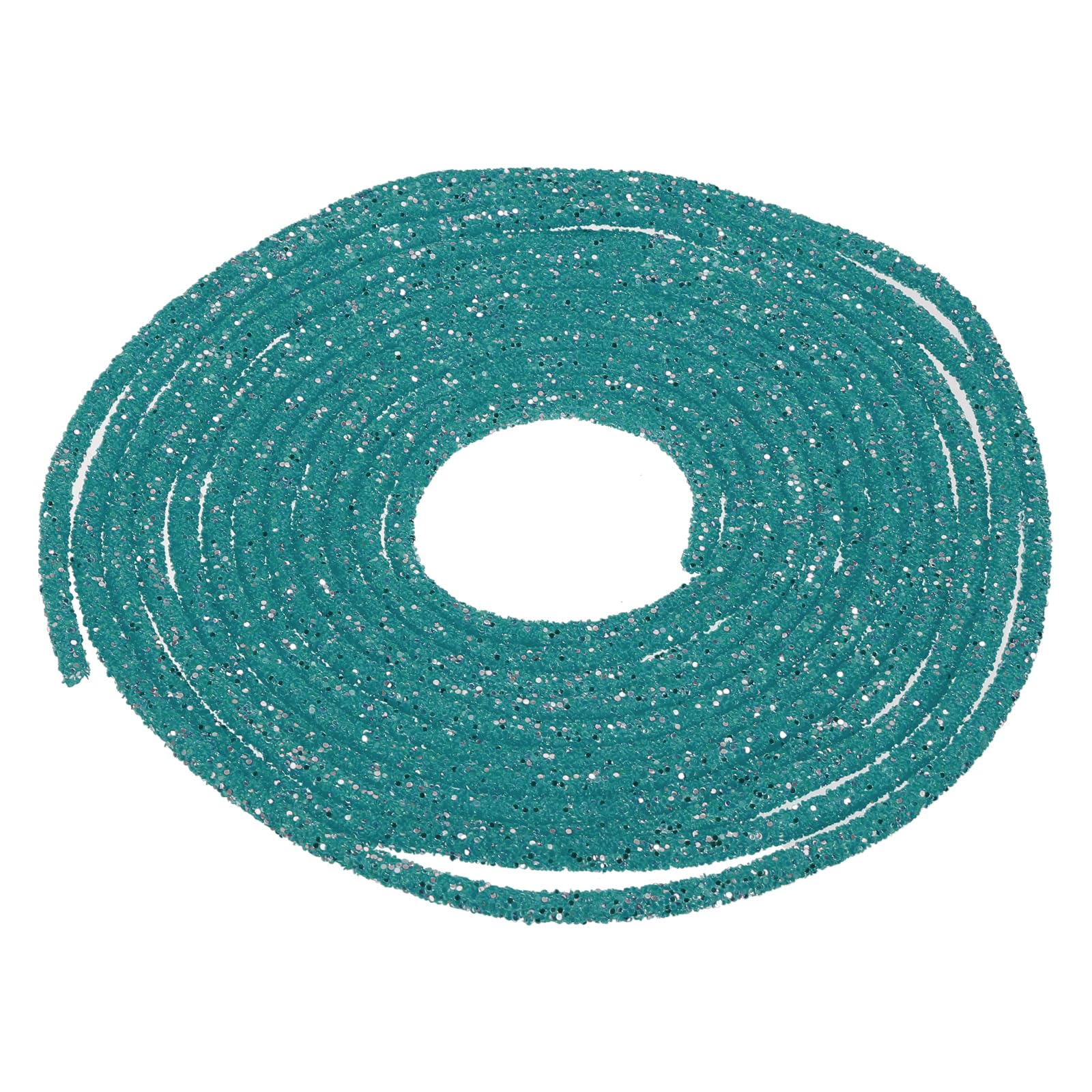 sourcing map 5 Yard 6mm 0.24 inch Glitter Sequins Rope Sequins Rhinestone Tube Cord for DIY Wedding Dresses Costume Clothing Shoes Jewelry Accessory Clear White — view 43