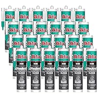 Vista 20 de Akfix 918N Masilla de Silicona 100% Negra para Cocina y Baño (2x10.5 fl.oz.) - Sin Disolventes, Bajo Olor, Resistente a los Rayos UV y al Agua