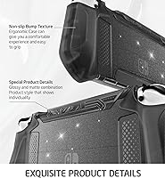 Vista 5 de Mumba Dockable Case for Nintendo Switch OLED 2021, Blade Series TPU Grip Protective Cover Accessories Compatible with Nintendo Switch OLED 7 Inch