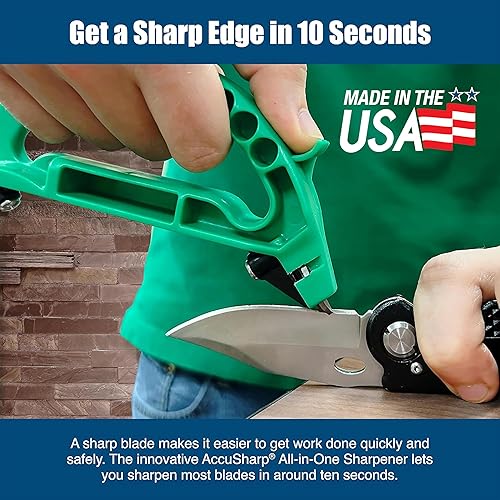Miniatura 8 de AccuSharp Afilador todo en uno afilador multiusos para cuchillos herramientas de jardín y tijeras afila cuchillos en 10 segundos funciona para
