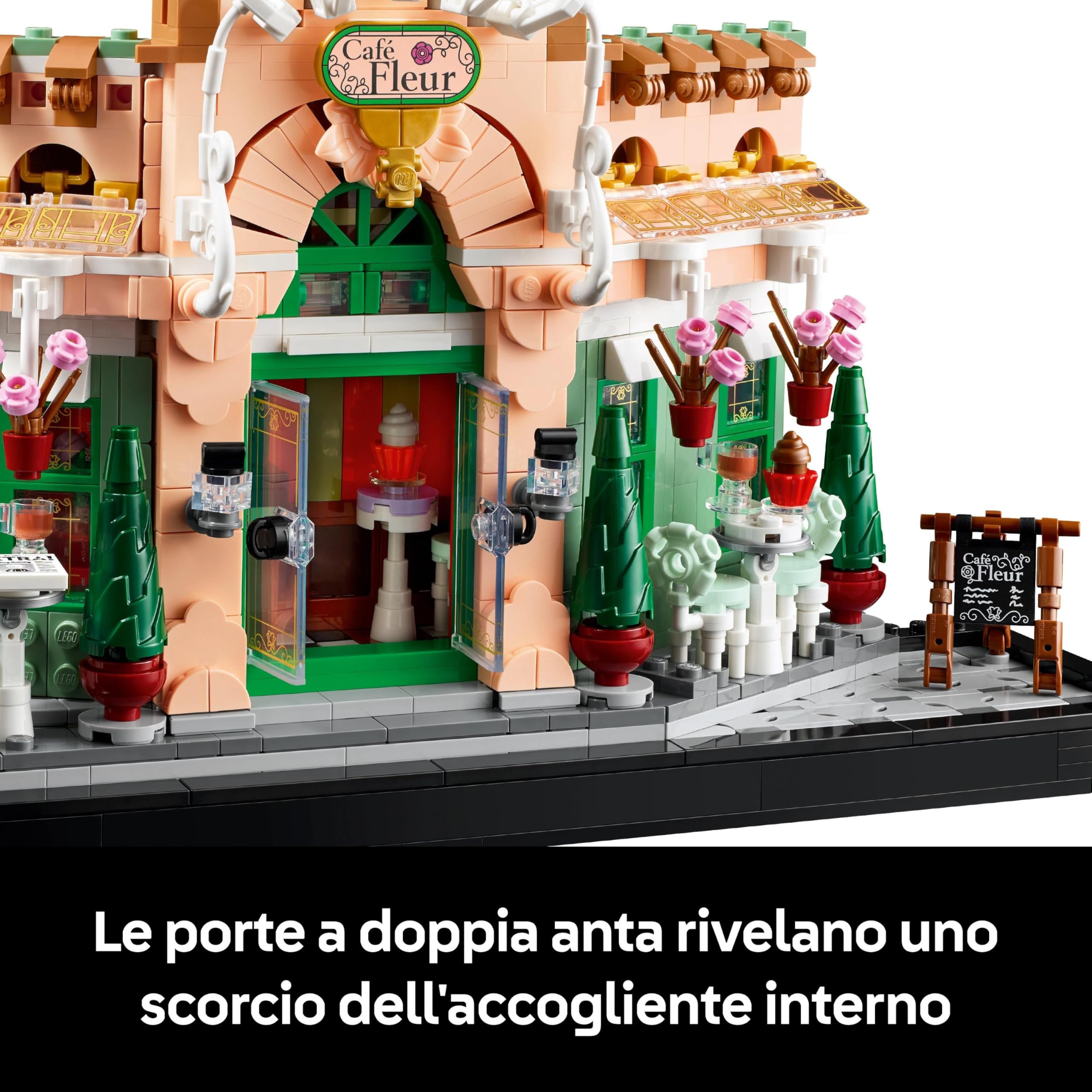 LEGO Icons Café Francese - Kit Modellismo Fai da Te per Adulti da Collezione - Casa in Miniatura Progettata come Decorazione per Salotto, Casa o Ufficio - Idea Regalo Creativa per Donna o Uomo - 10362