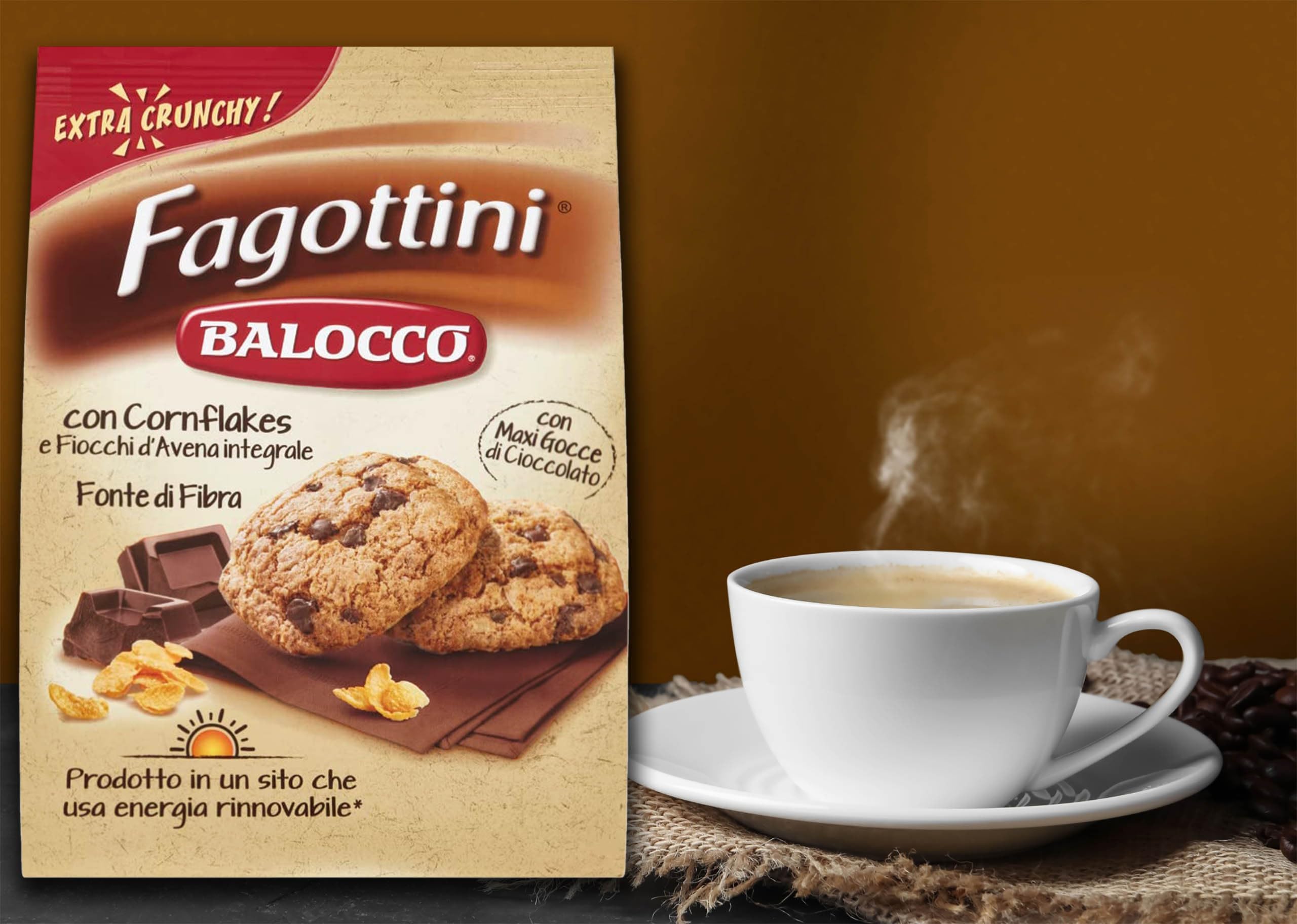 BALOCCO Fagottini - Biscuits sablés aux morceaux de chocolat 700g (Fagottini, x12)