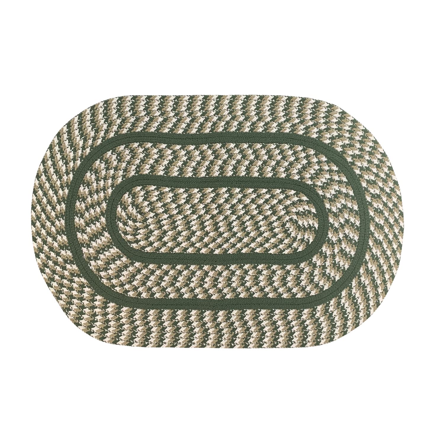 Better Trends Black/Natural Better Trends/ Pan Overseas Cottage Braided Rug, 24" X 40",
